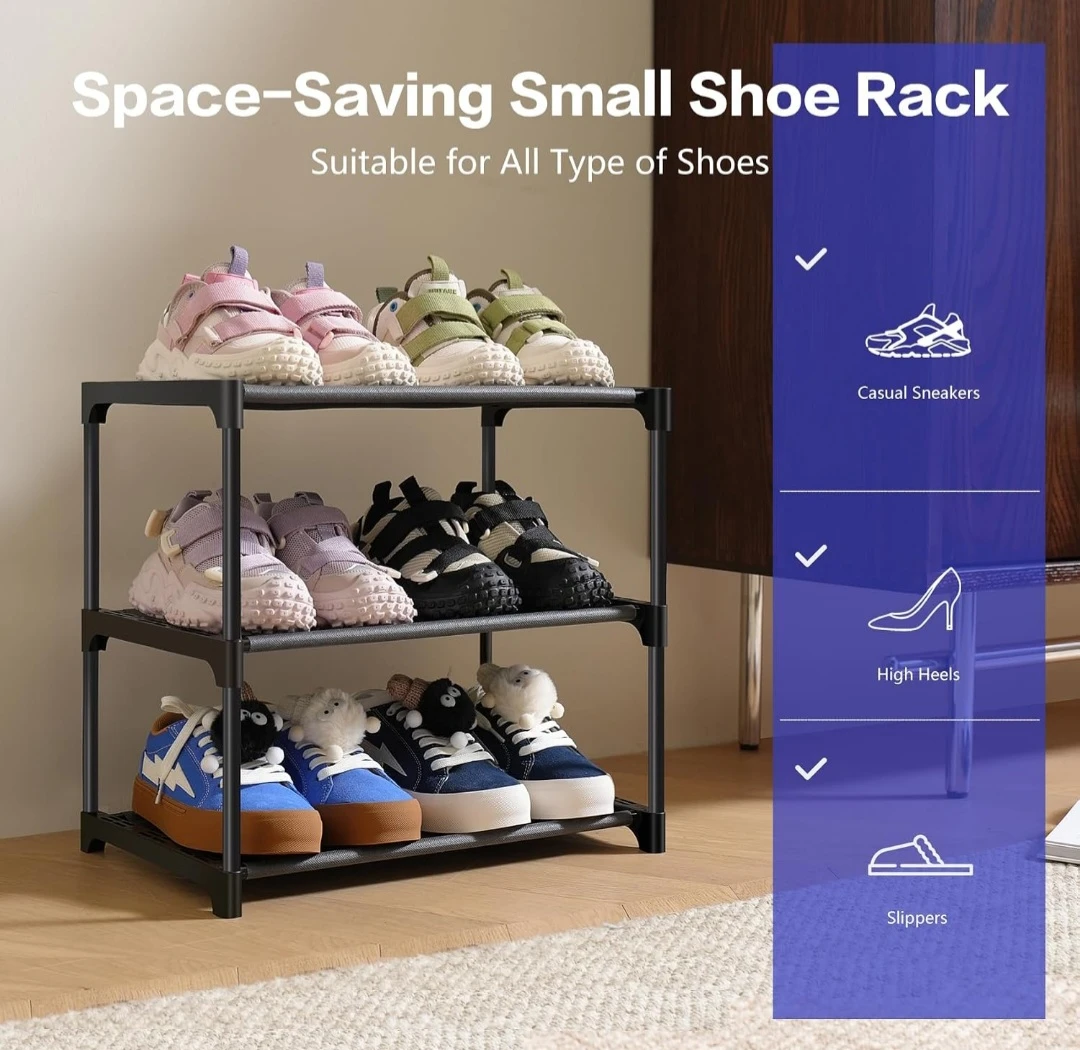 3-Tier Shoe Rack - Compact Size - photo 2