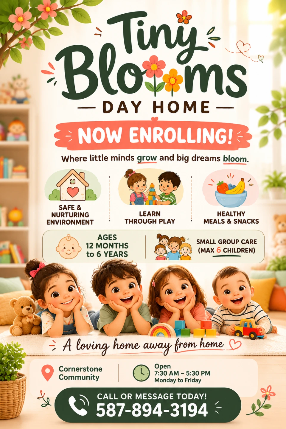 Tiny Blooms Day Home - Now Enrolling!