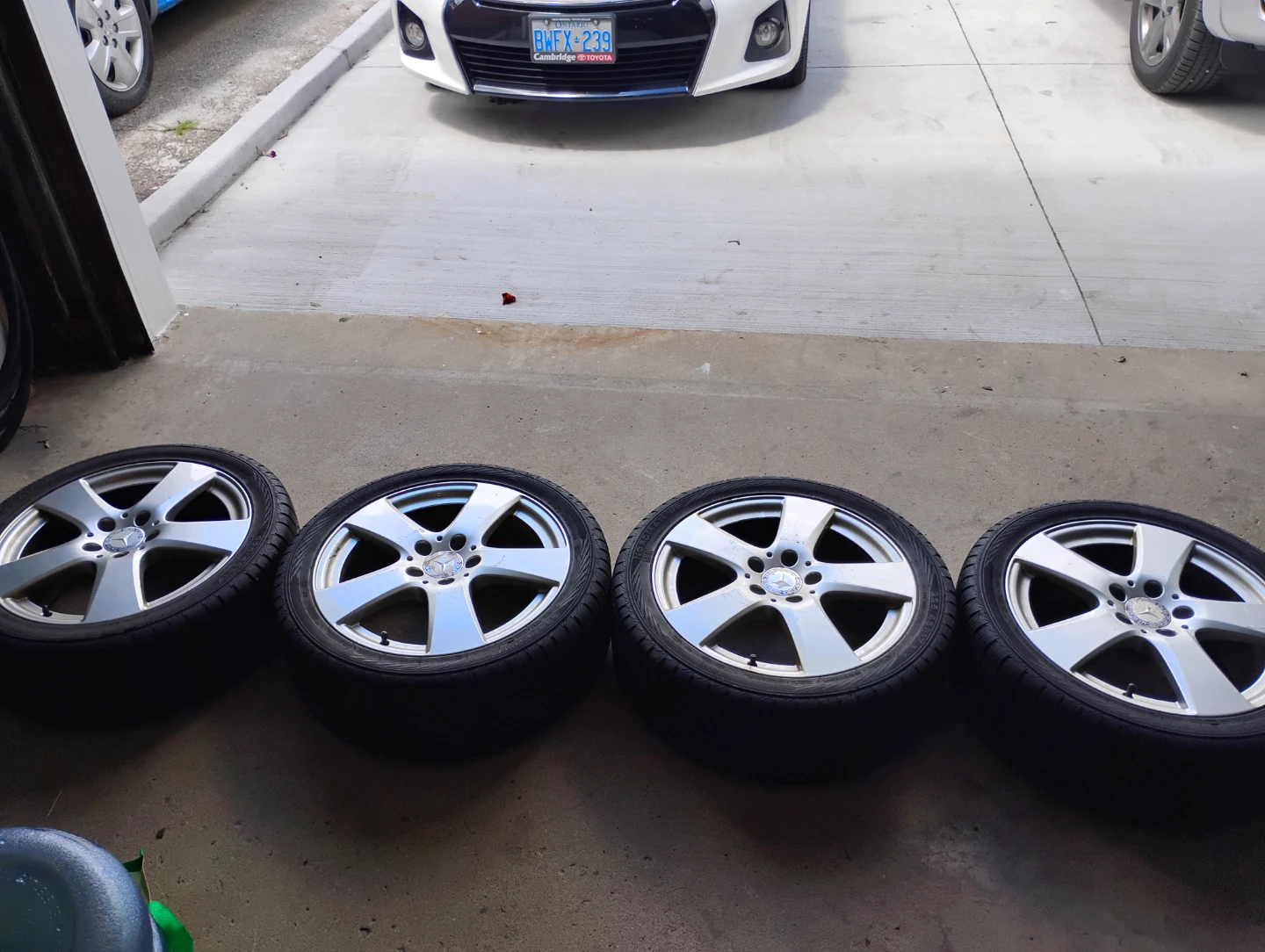 Set of 4 Nordman WR 225/45R17 tires and 5 bolt wheels