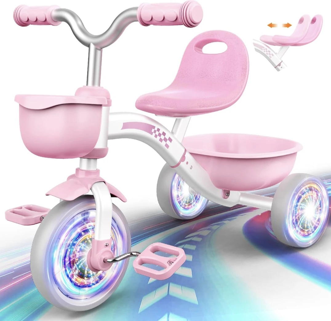 BNIB 5 in 1 Lighting Kids Tricycle Pink