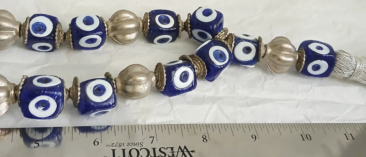 Blue Evil Eye Beaded Heavy Chain