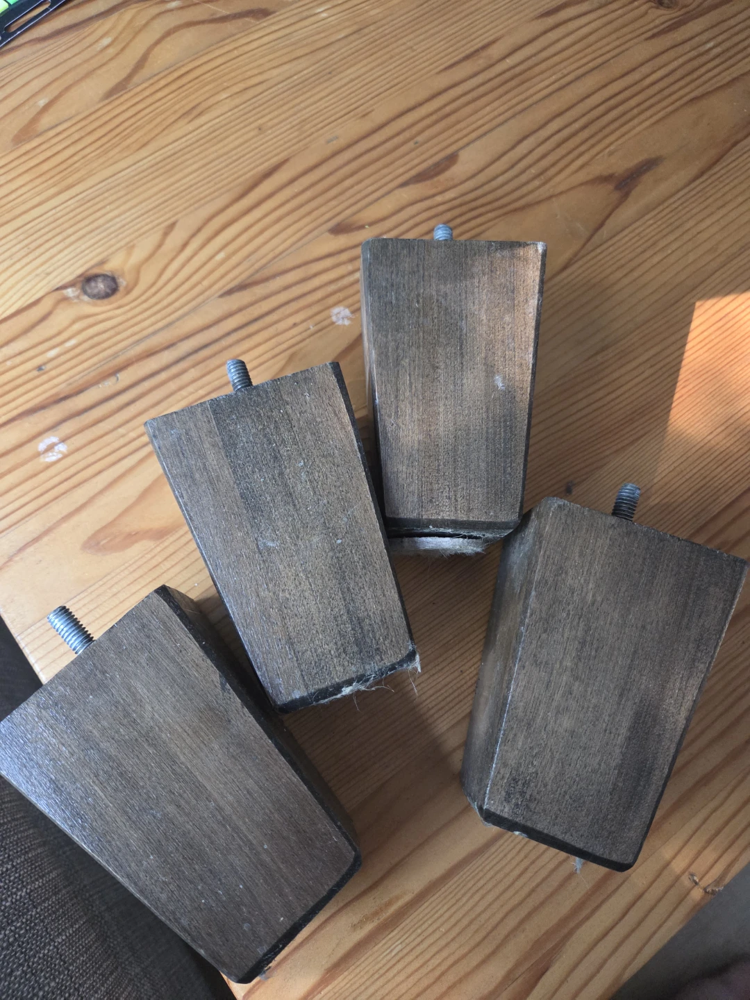 Set of 4 wooden furniture legs