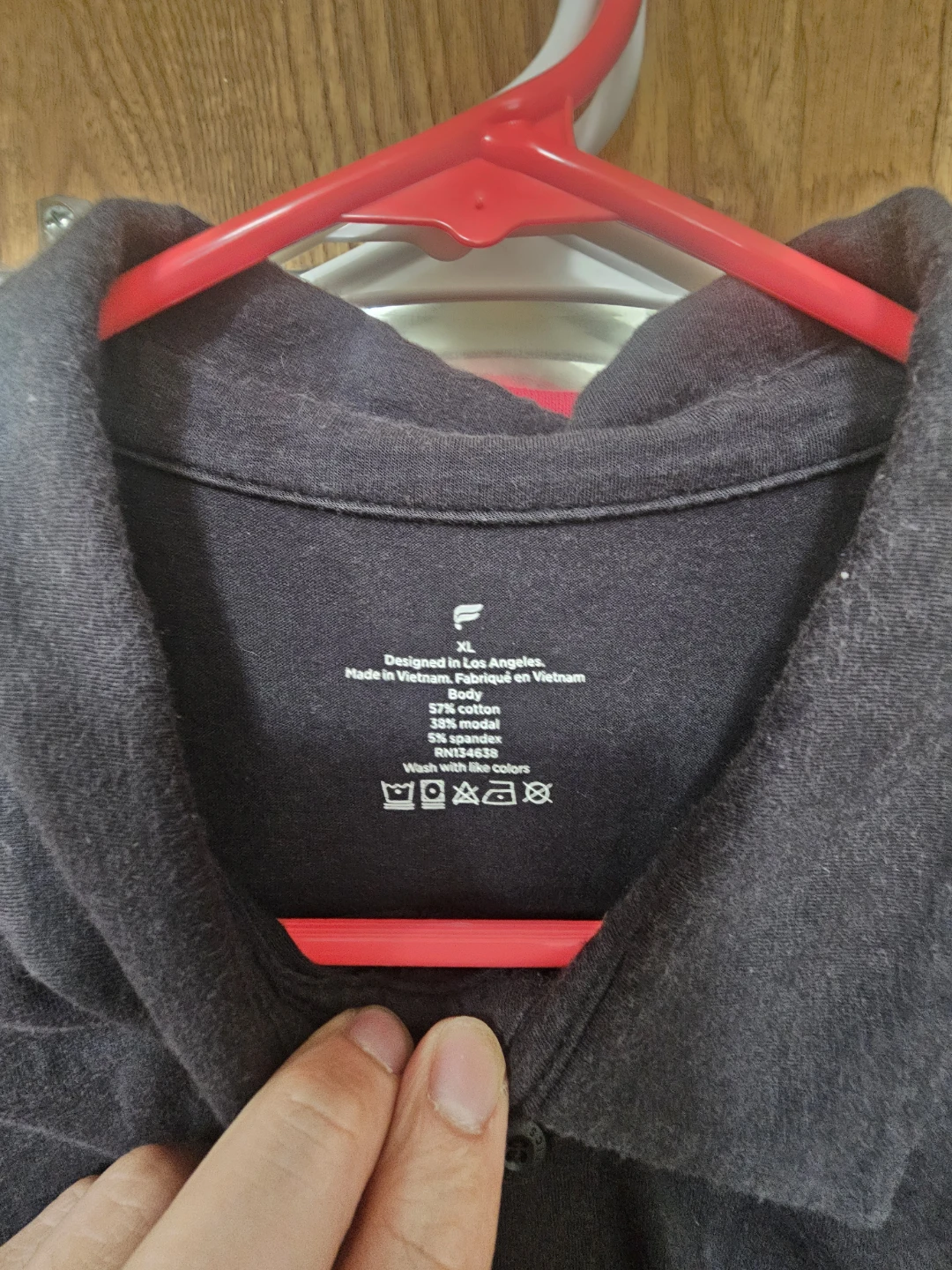 Fabletics Men's Black Polo Shirt XL - photo 2