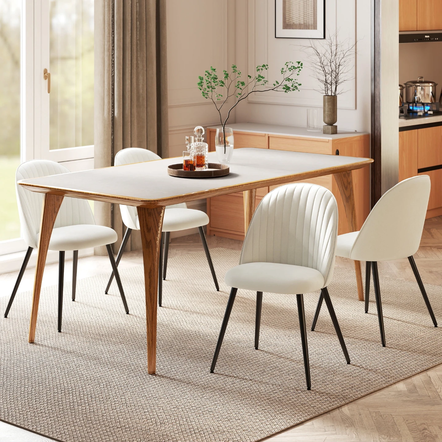 Brand new Set of 4 Upholstered Dining Chairs - photo 4