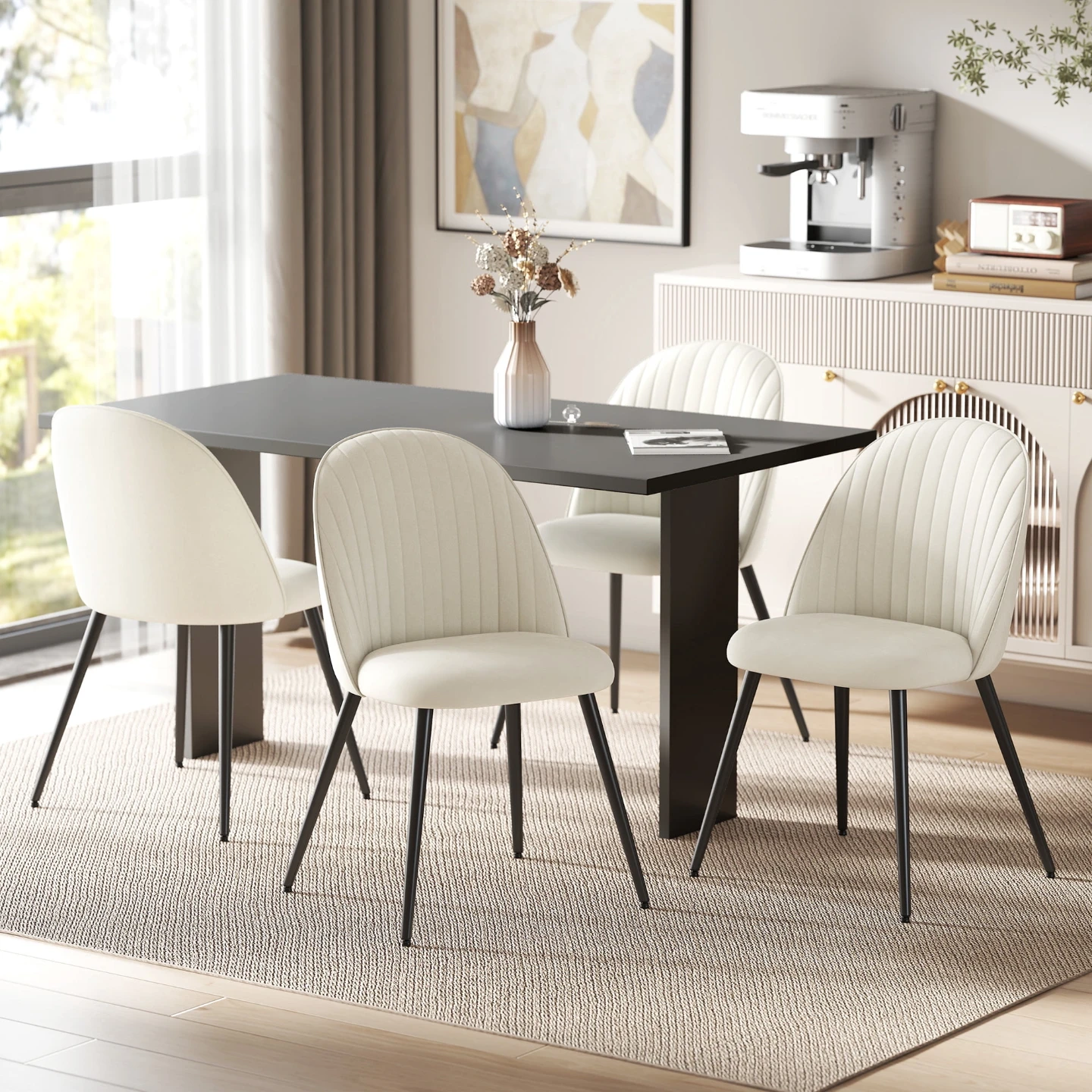 Brand new Set of 4 Upholstered Dining Chairs - photo 5
