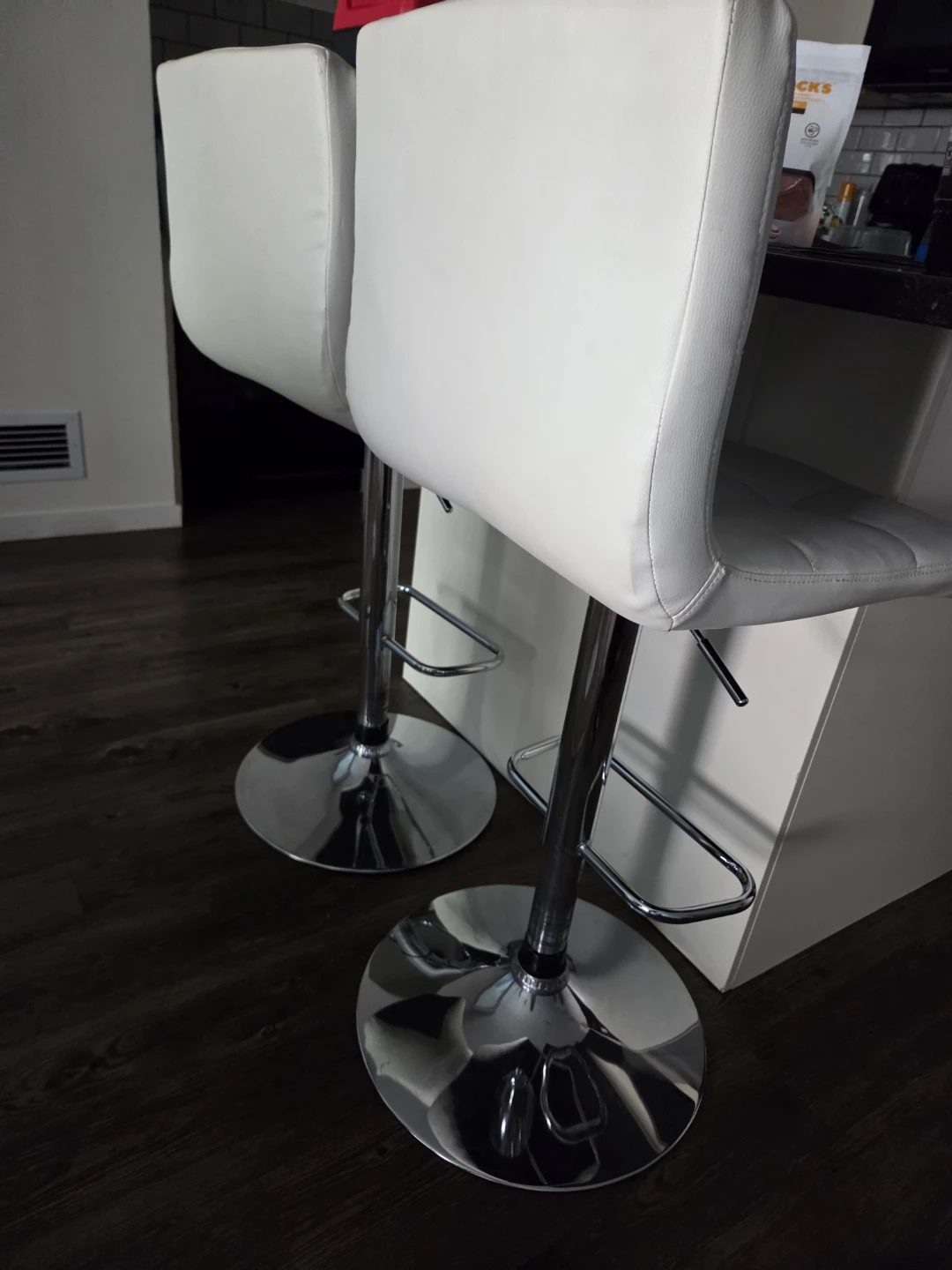 White Bar Stools (Set of 2)