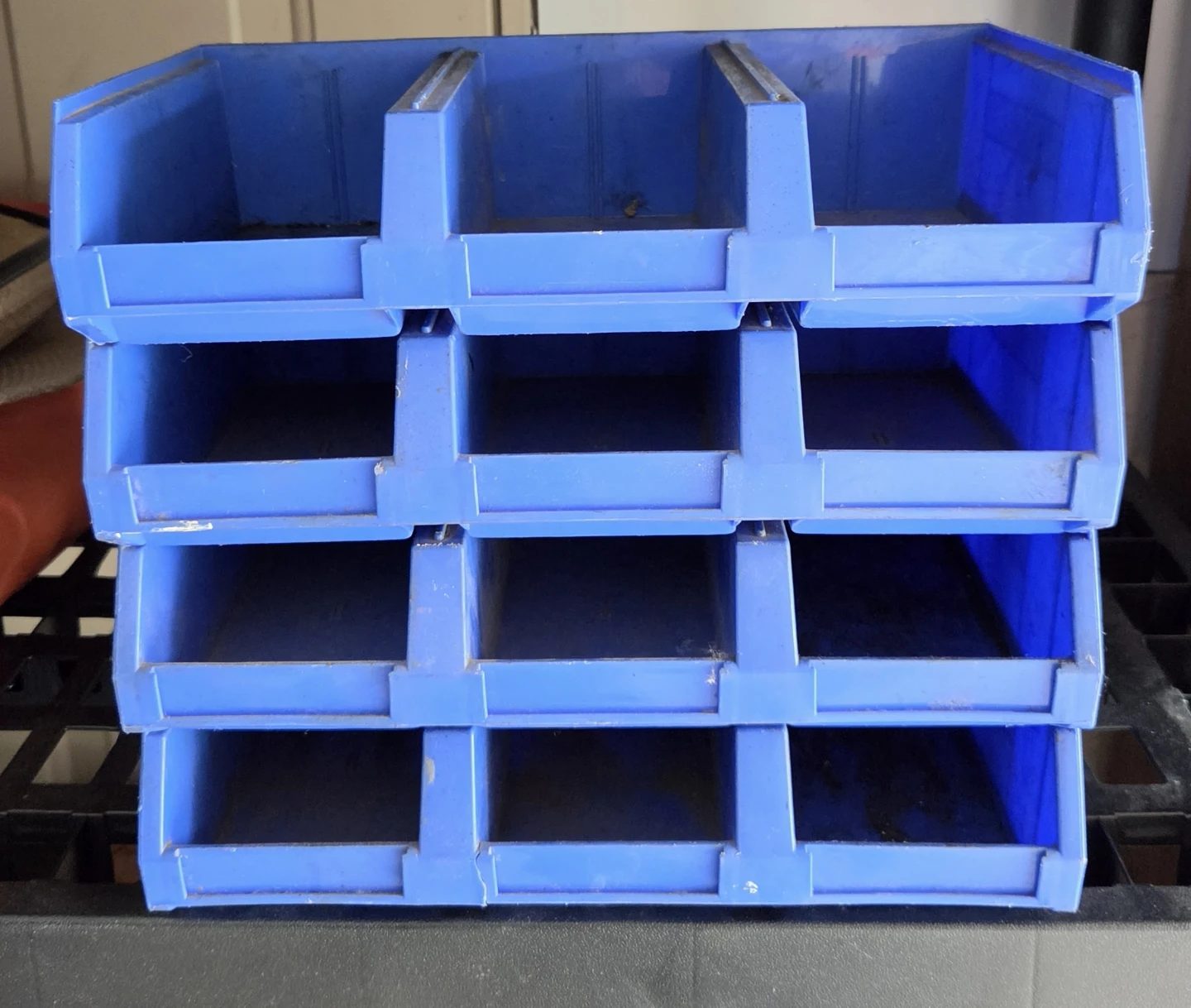 Set of 4 Blue Storage Bins