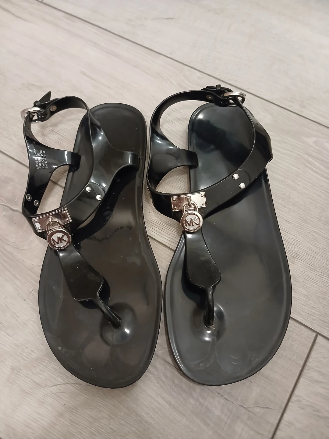 Michael Kors Black Jelly Thong Sandals