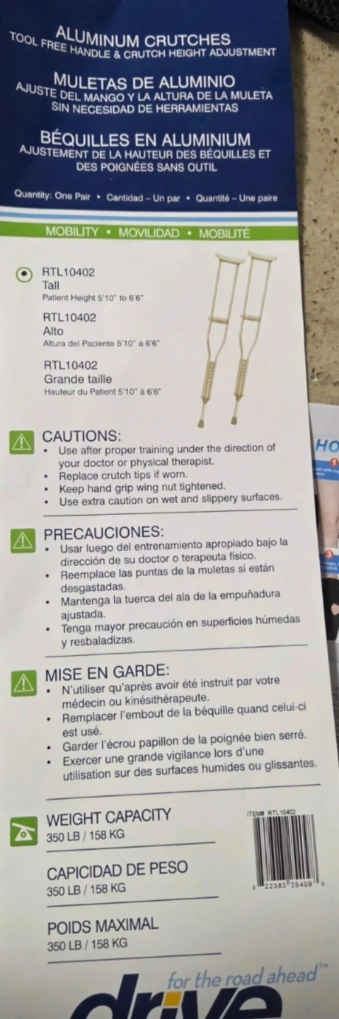 Drive Medical Tall Adult Crutches - photo 3