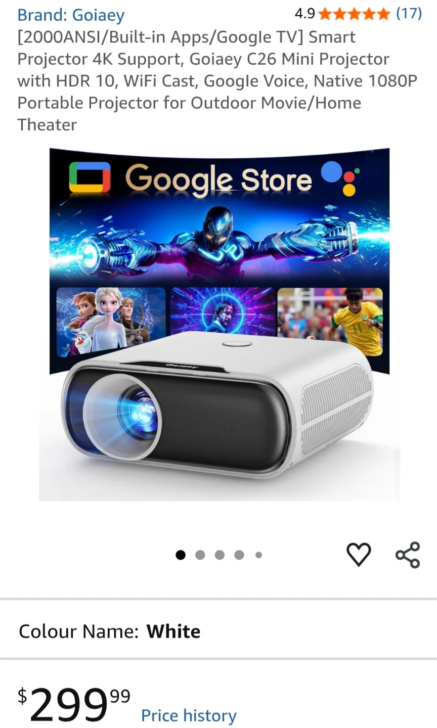 Almost New Goiaey 1080p Video Projector - photo 5