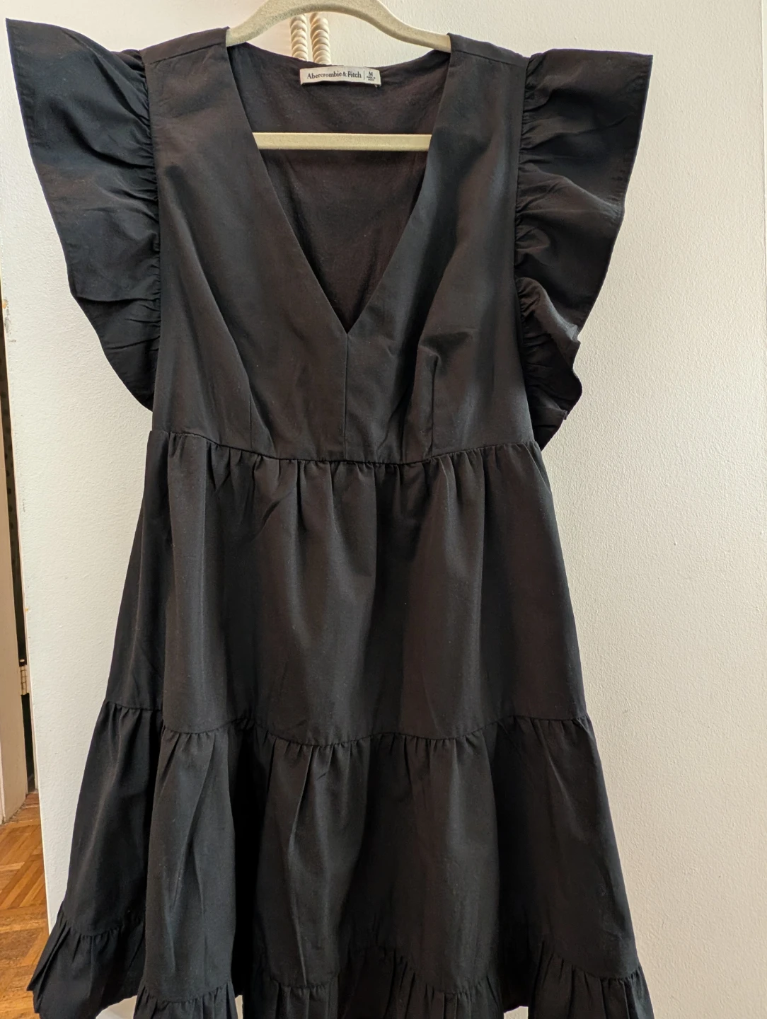 Abercrombie & Fitch Black Ruffle Dress - Medium