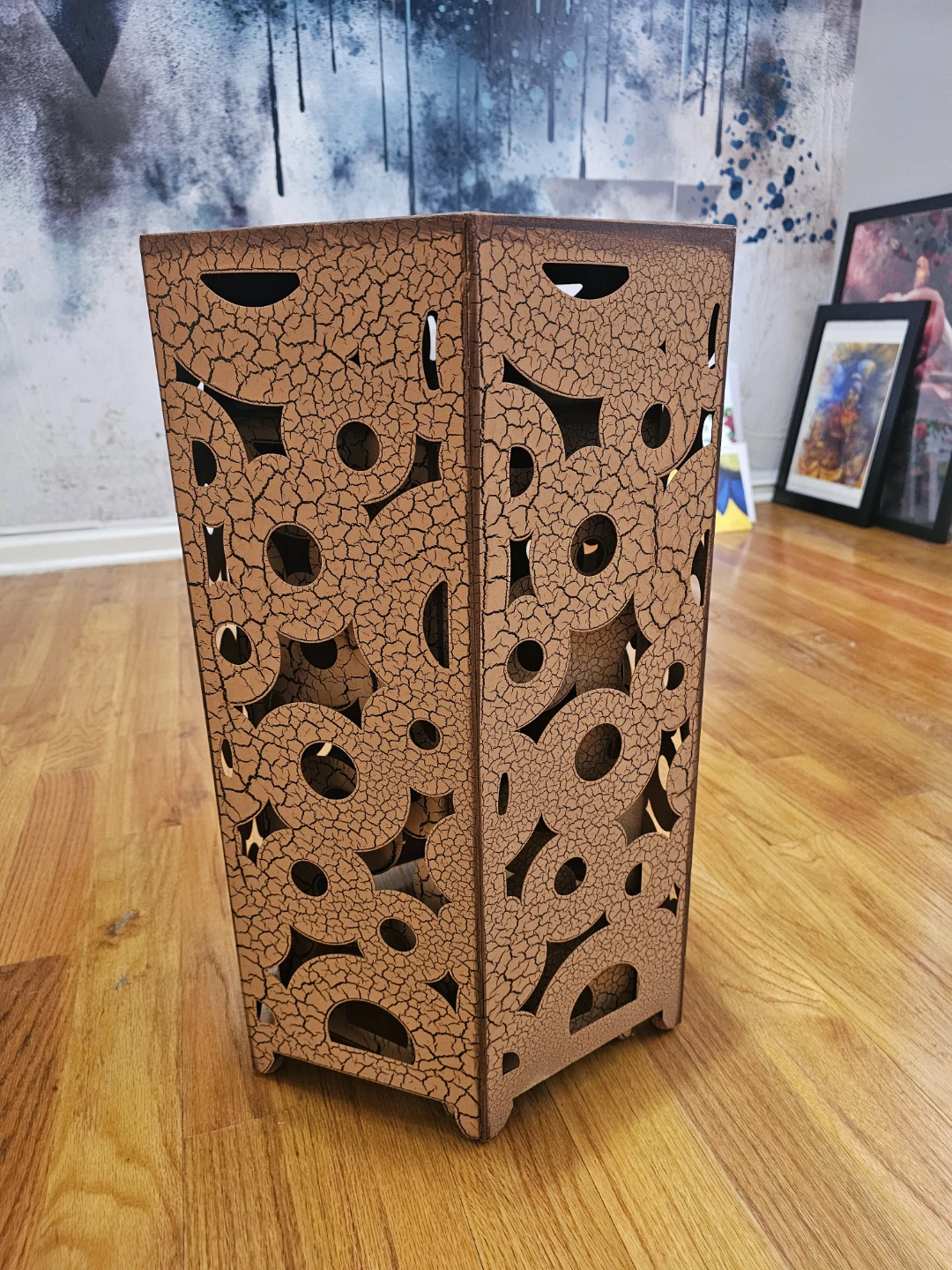 Set of 2 Decorative Hexagonal Pedestal Stands