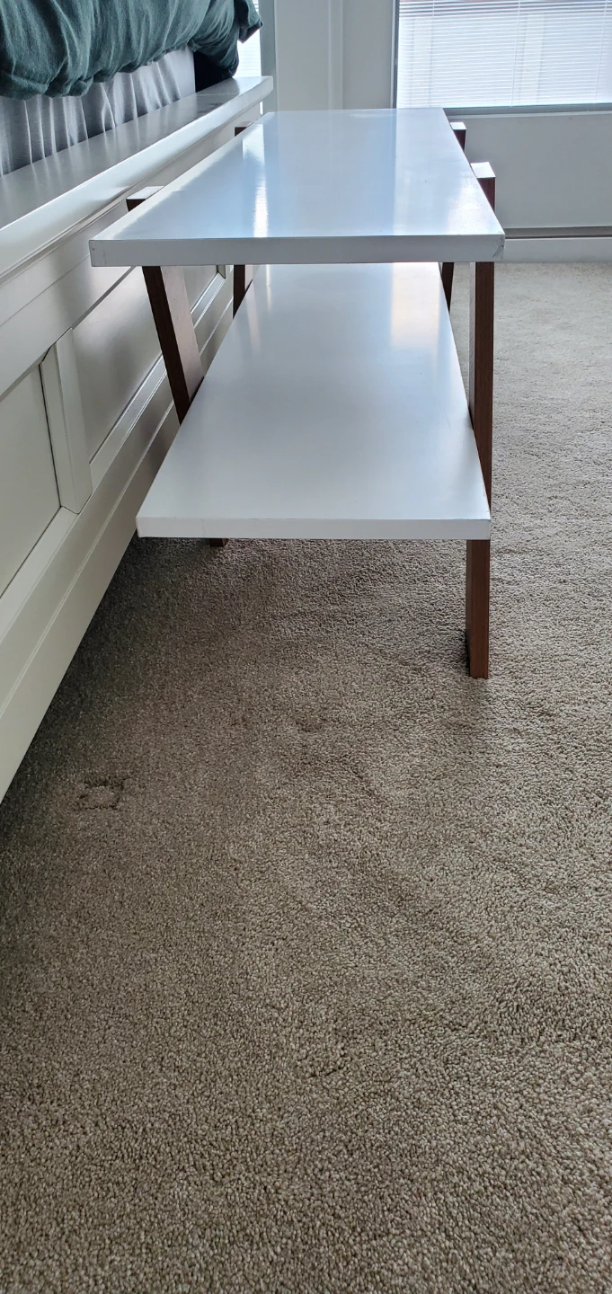 White TV stand with Wood Legs - photo 4