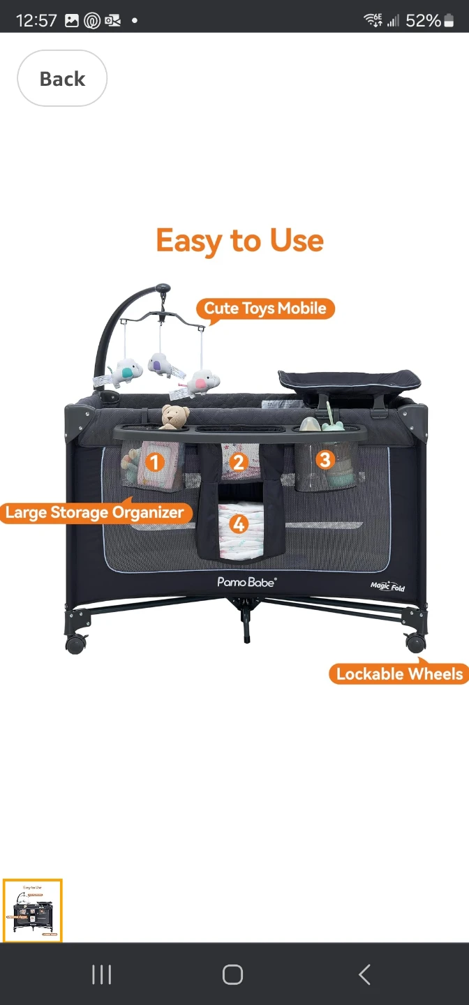 Pamo Babe Playard with Bassinet and Changing Station