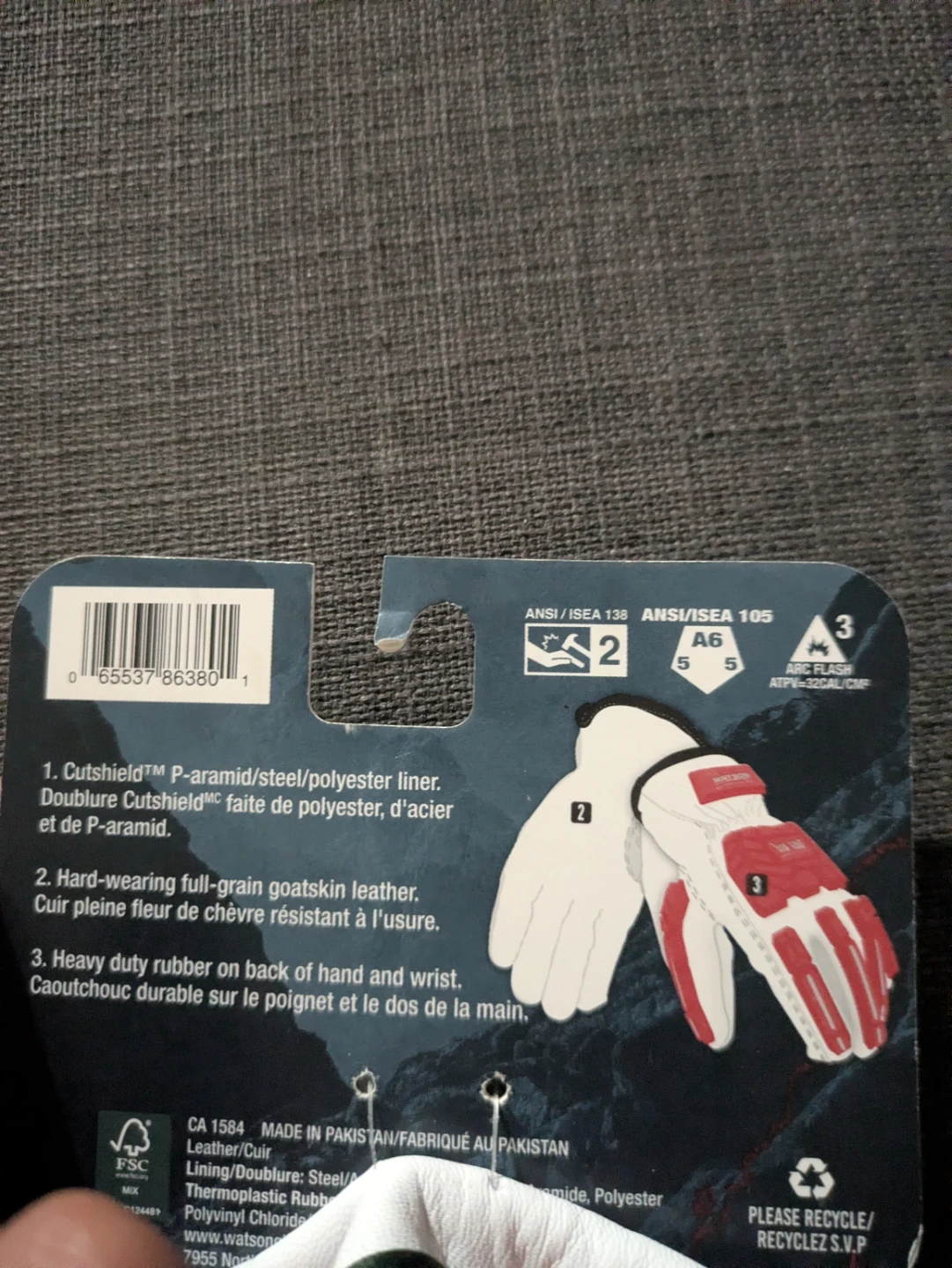 574TPR Watson Van Goat Impact gloves (Medium) - photo 4