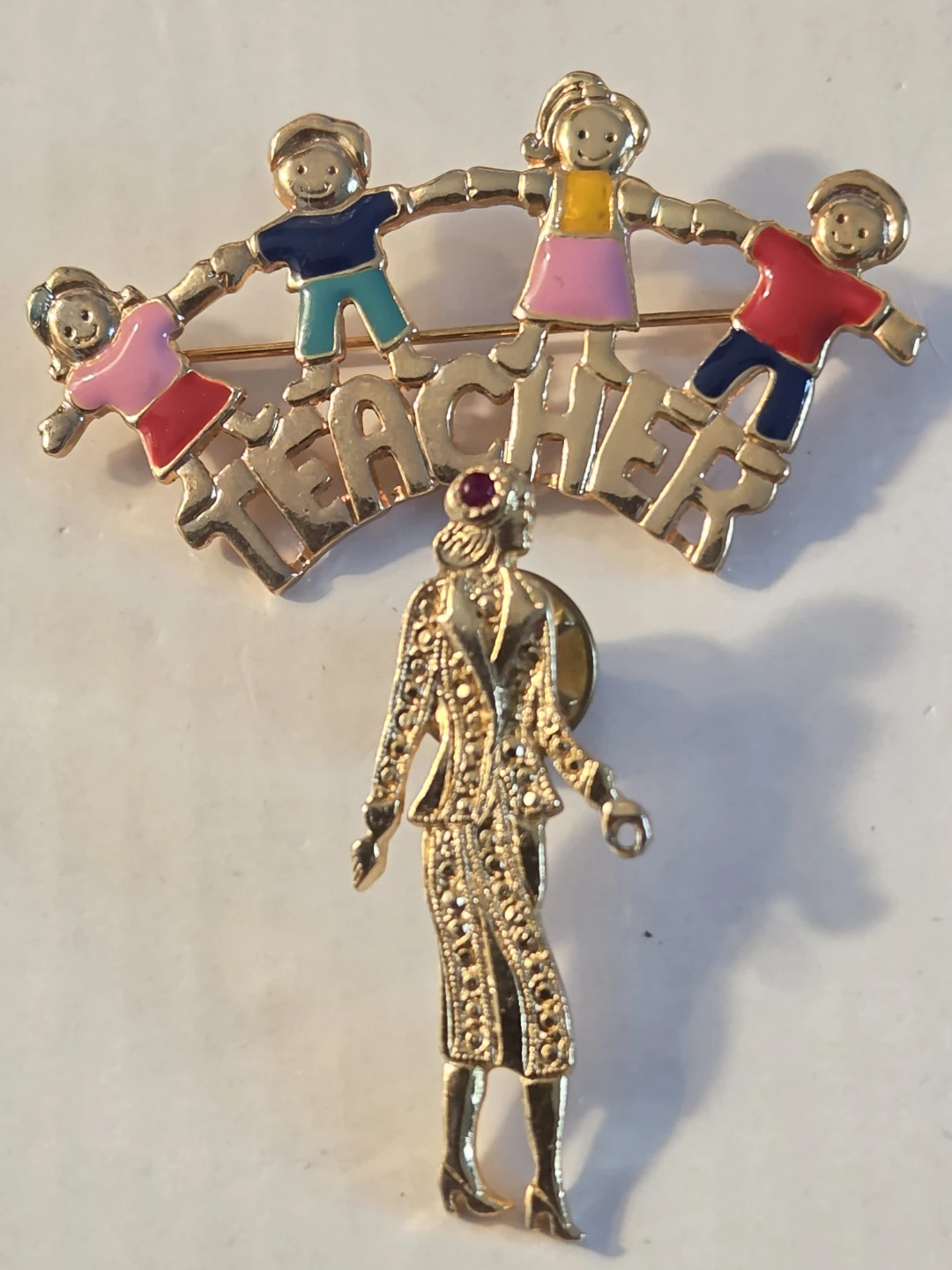 Teacher and Children Brooch Set - photo 2