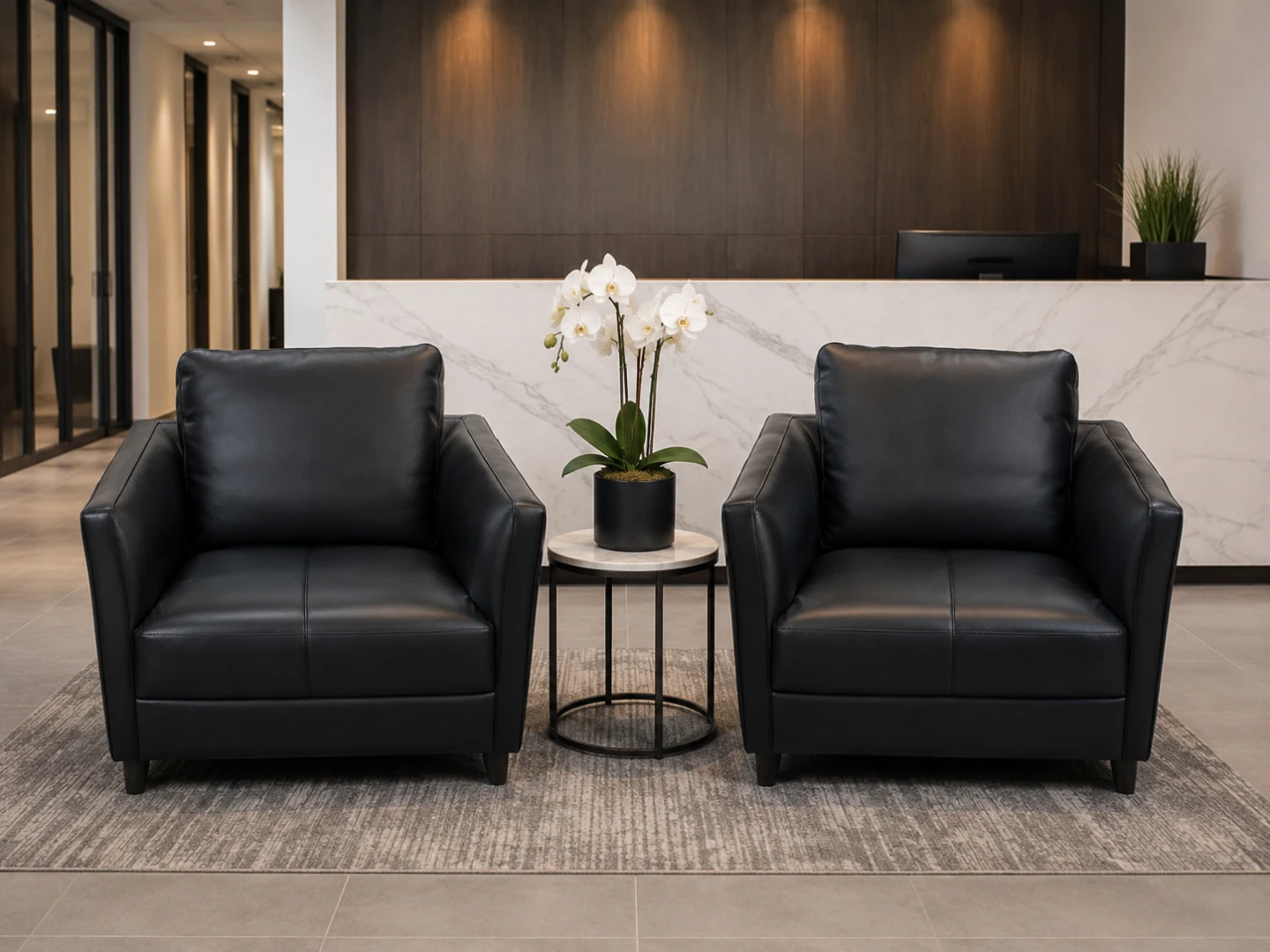 Black Leather Armchair