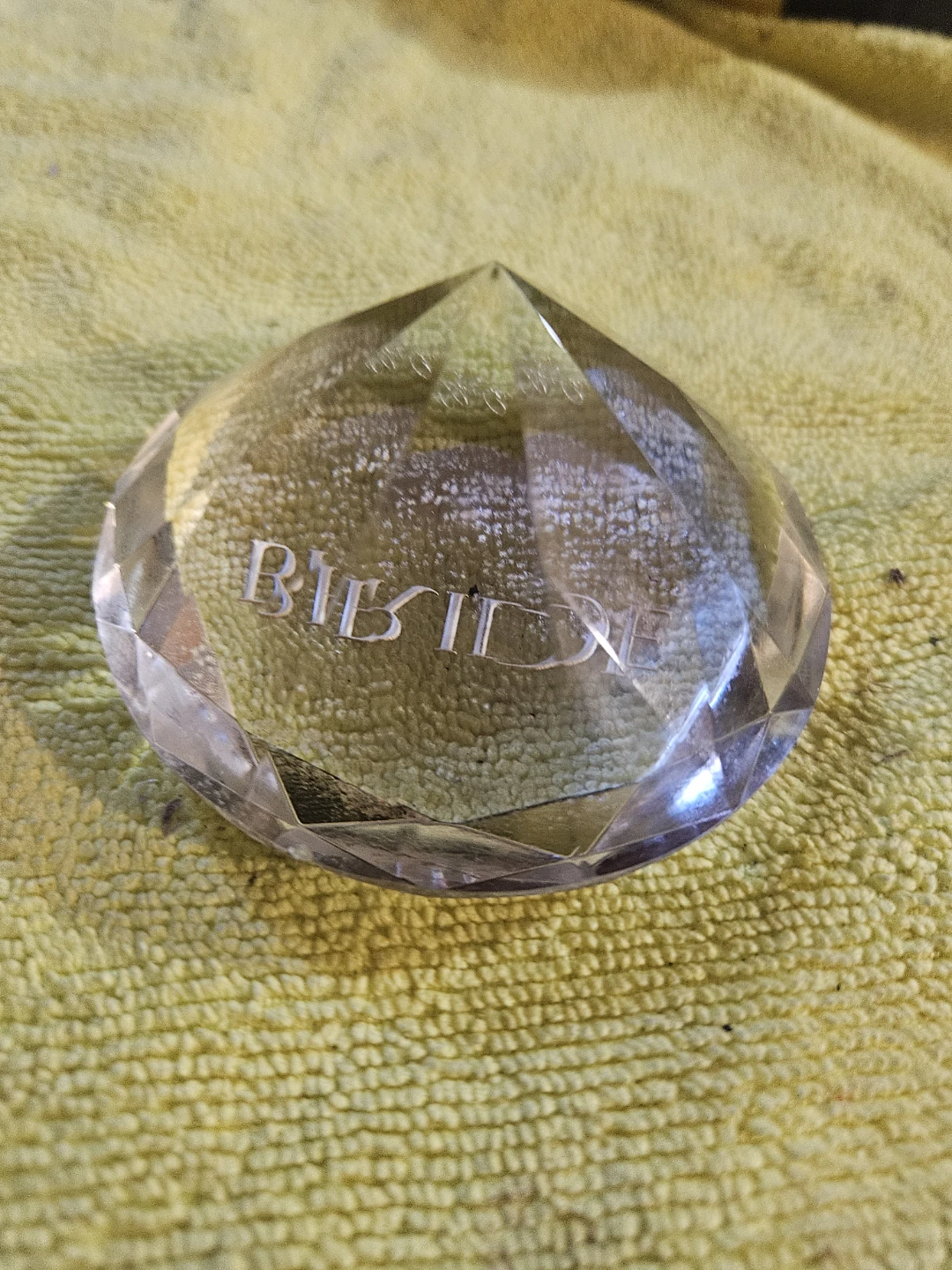 Crystal "BRIDE" Paperweight - photo 4