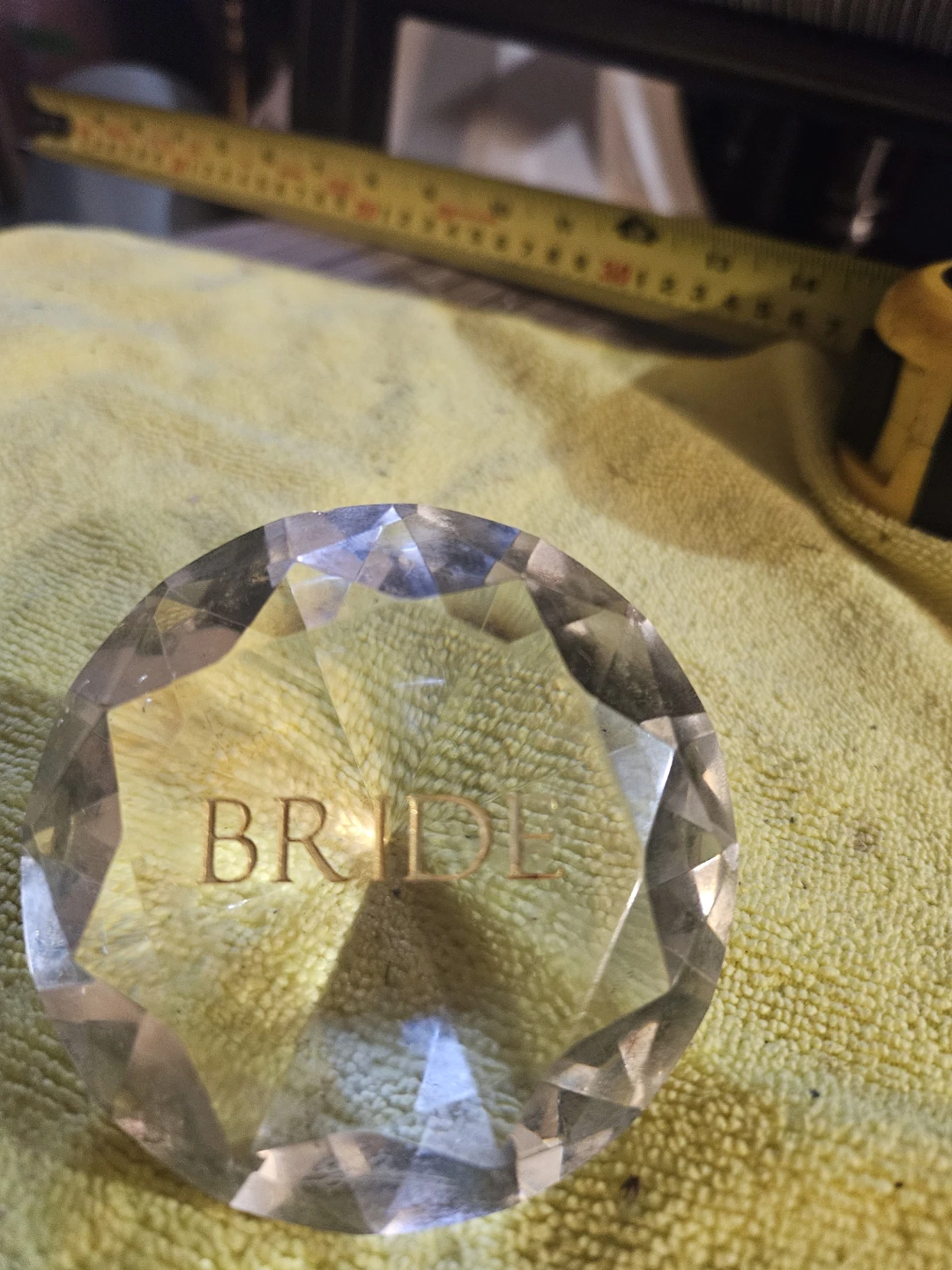 Crystal "BRIDE" Paperweight - photo 5