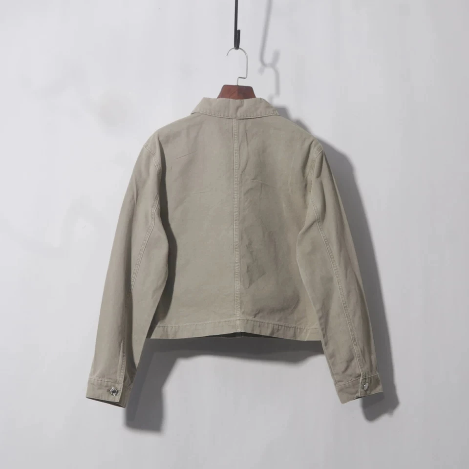 Women's Cropped Utility Jacket cotton canvas material - photo 2