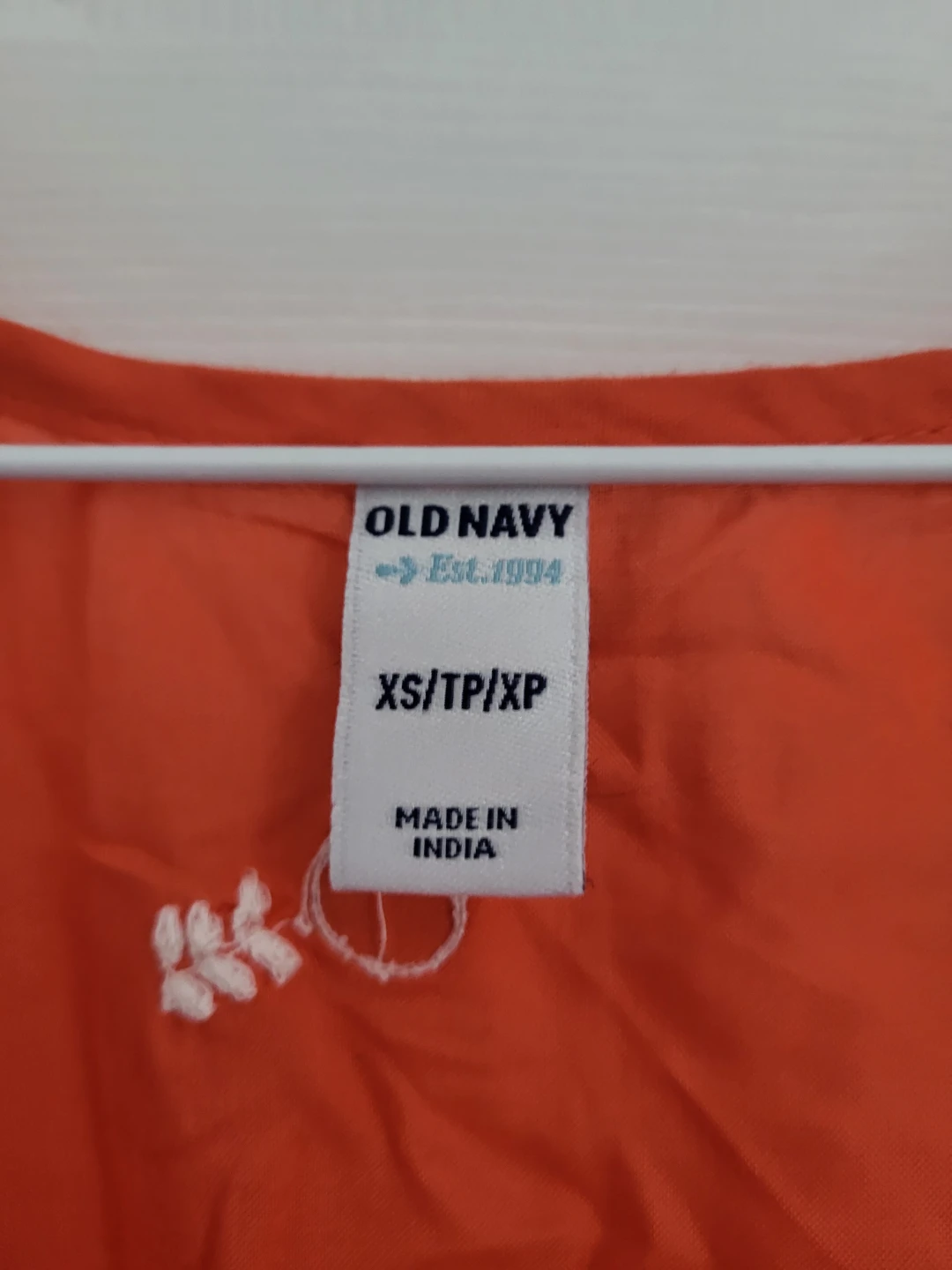 Old Navy Orange Dress with White Embroidery - XS - photo 2