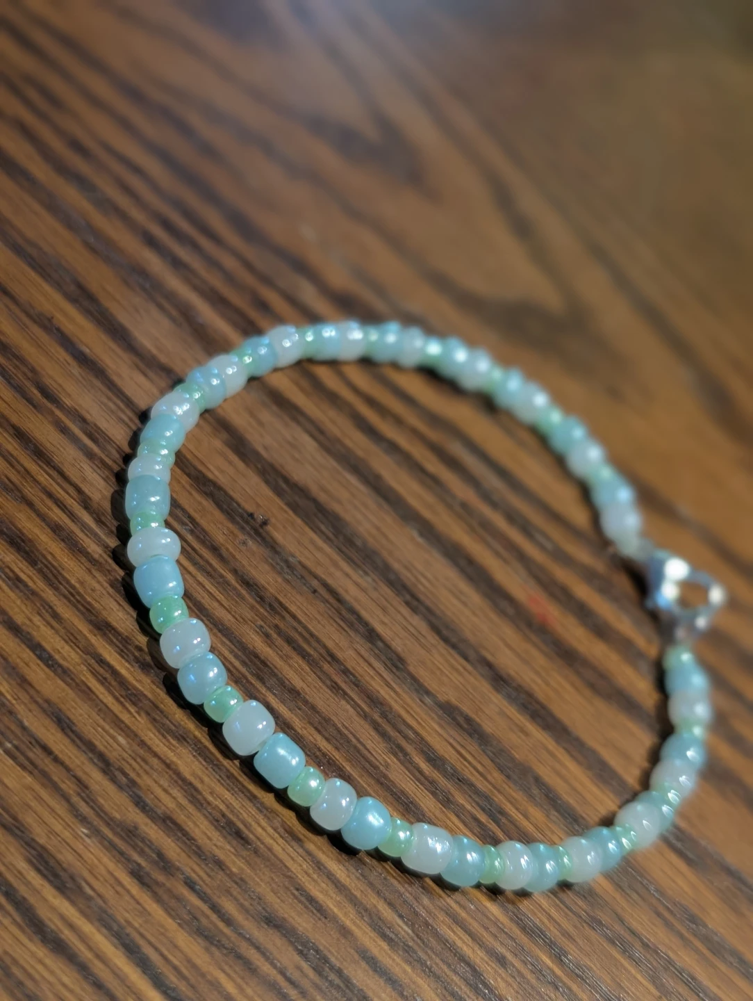 Blue and Green Bead Bracelet