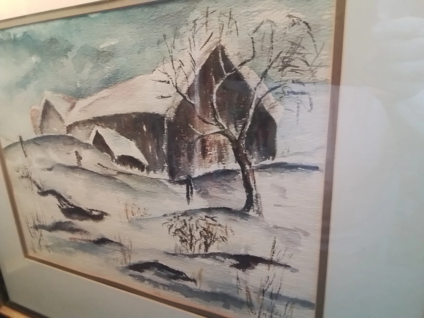 Original Framed Watercolor Painting by Artist Leslie Mirylees - photo 2