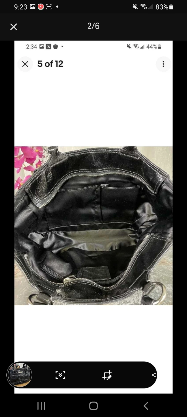 Coach Black Patent Leather Embossed Handbag - photo 3