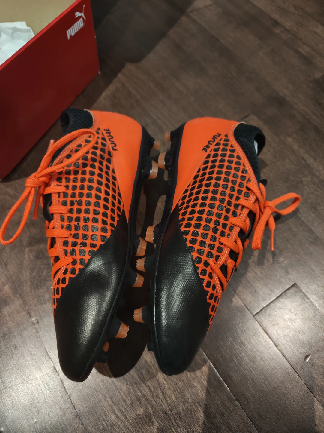 Puma Future 2.4 FG Jr Soccer Cleats - Orange/Black Size 5c (37) - photo 2