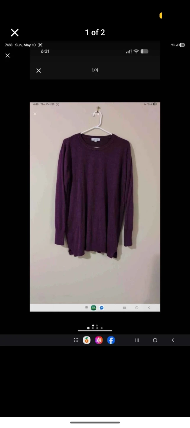 Purple Crew Neck Sweater