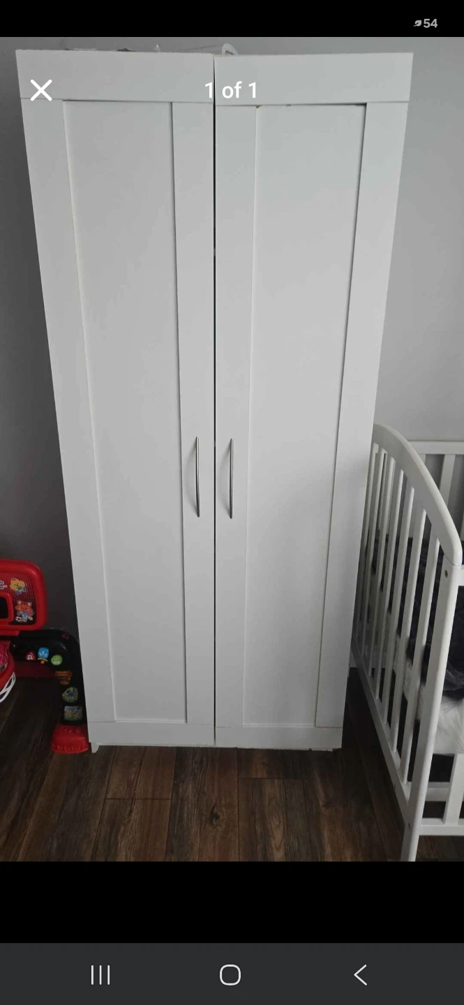 White Double Door Wardrobe