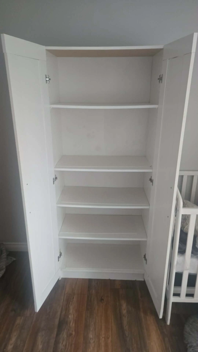 White Double Door Wardrobe - photo 2