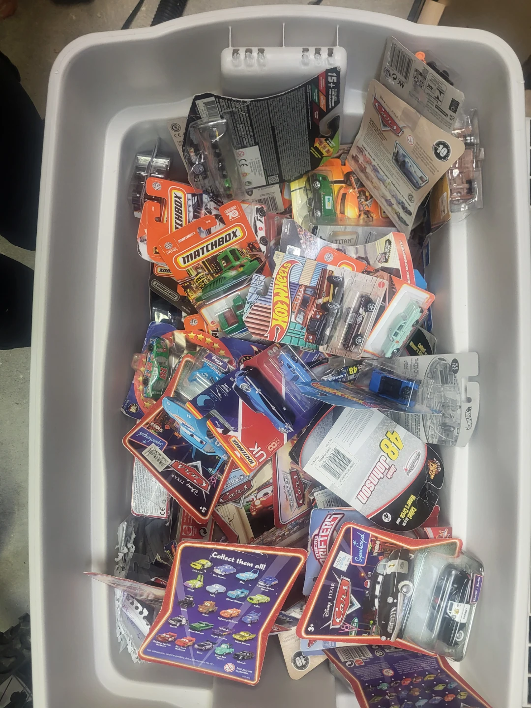 Assorted Hot Wheels and Matchbox Toy Cars