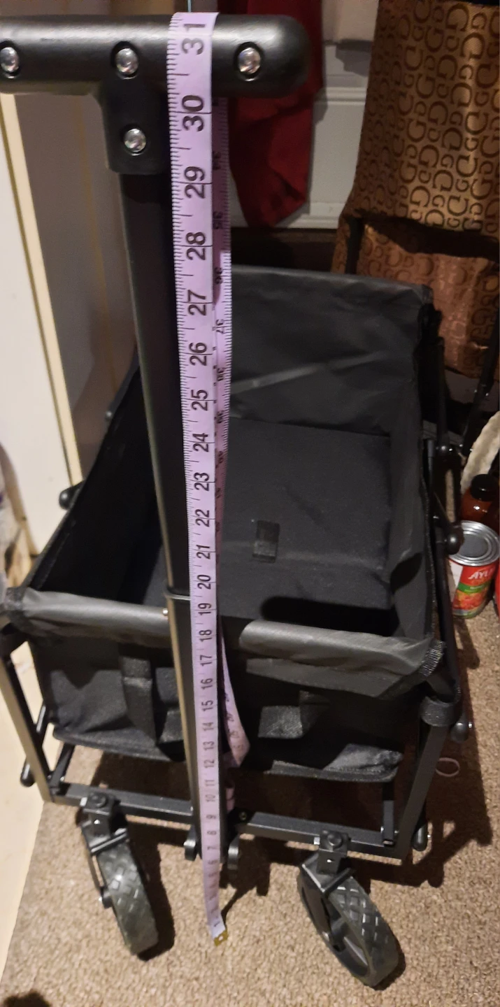NWT Black Folding Wagon Cart with Extendable Handle - photo 4