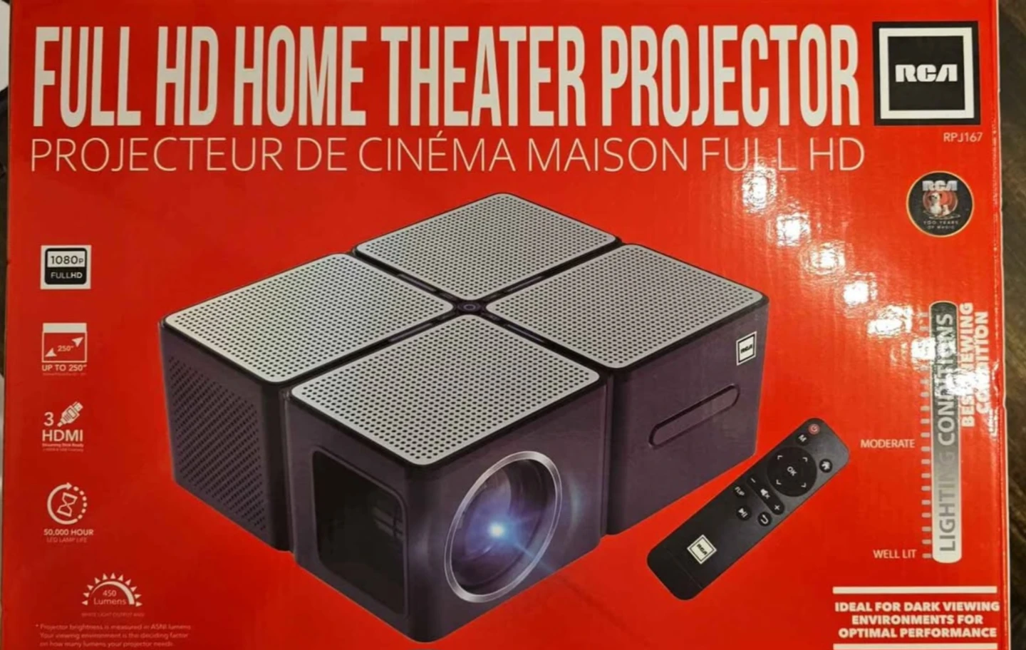 RCA Full HD Home Theater Projector RPJ167