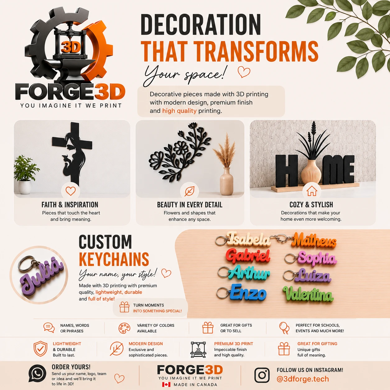 Custom Keychain and decorative