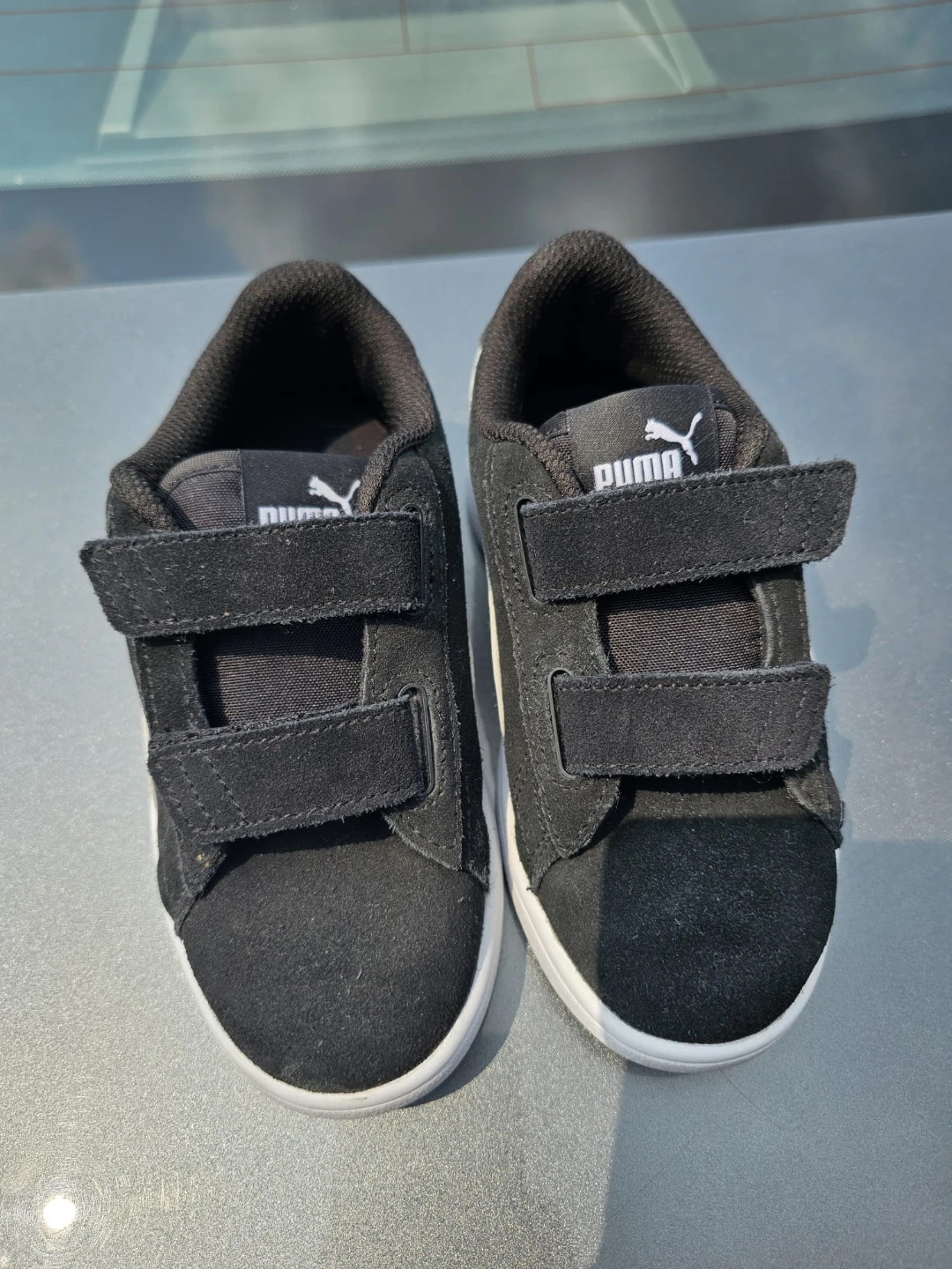 Puma Black Suede Velcro Shoes - Size 11.5