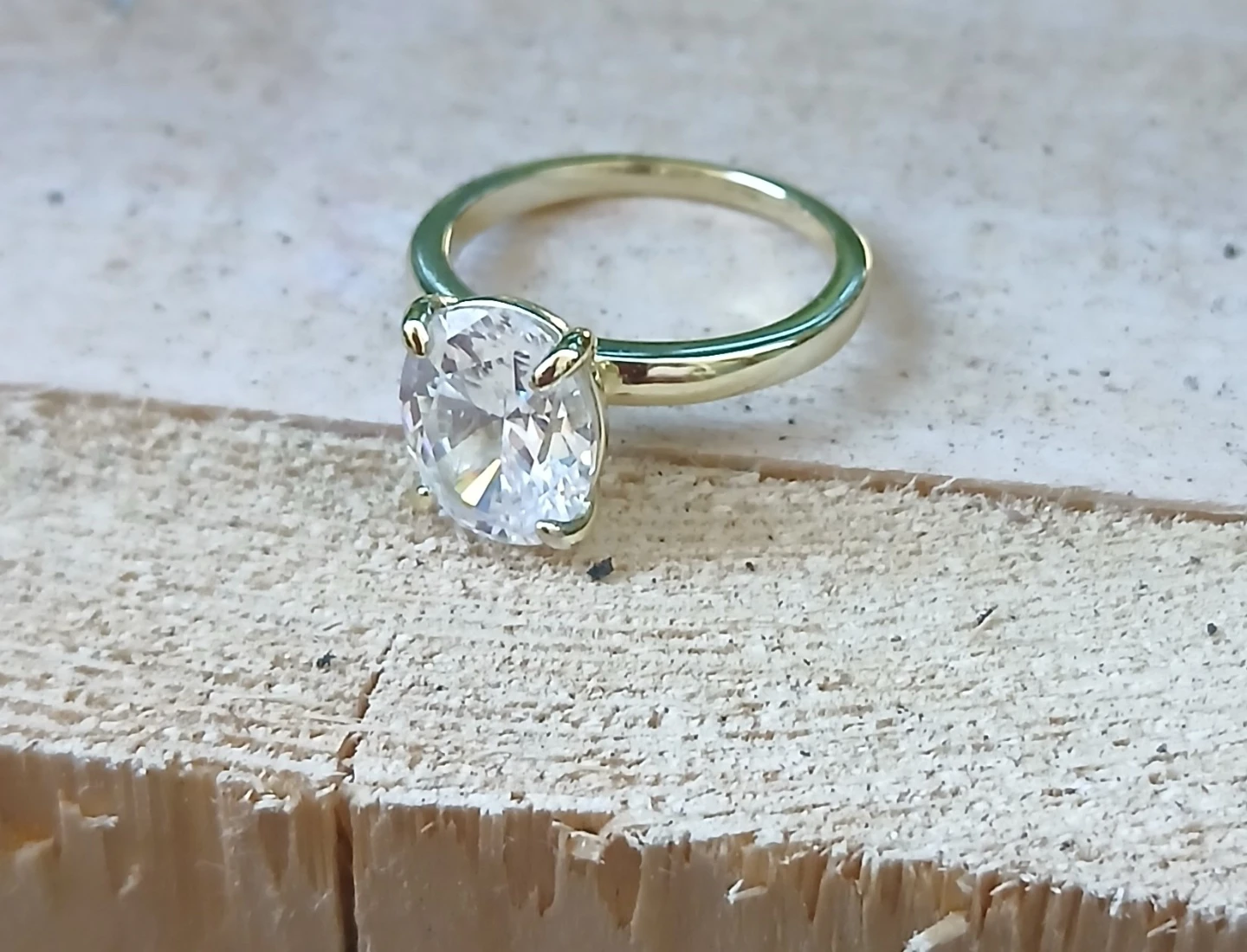 Oval Cut Solitaire Ring Size 6