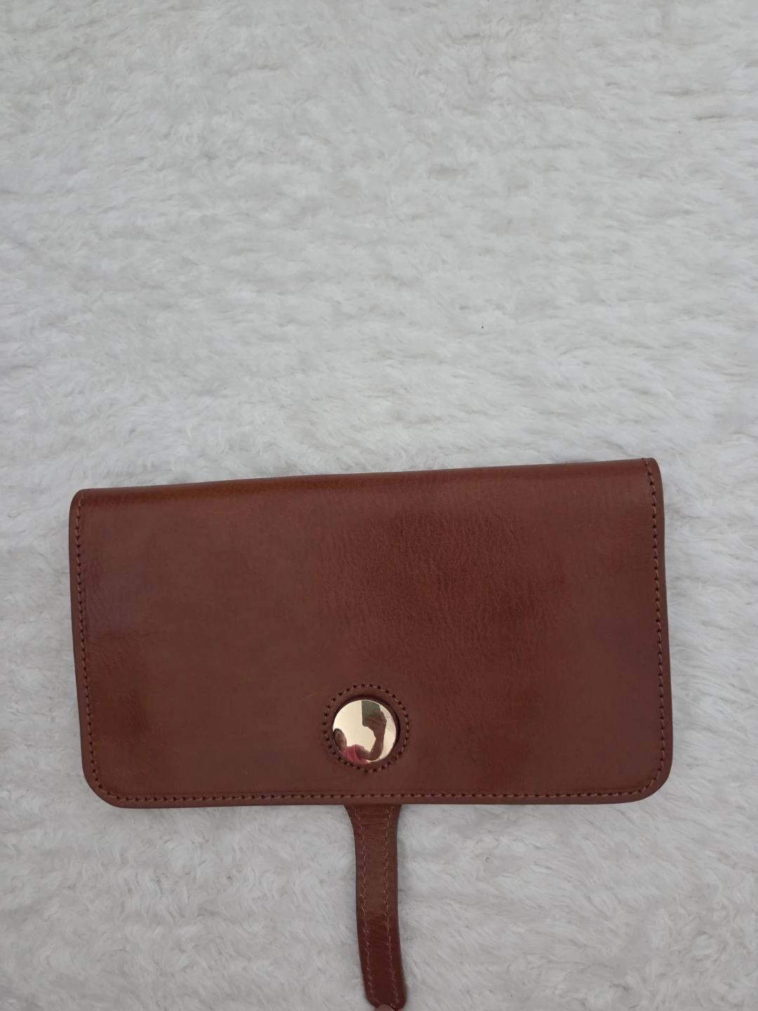 Brown Leather Clutch Wallet Made in Italy - photo 2
