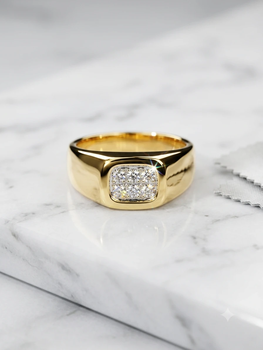 Gold Ring with Diamonds
