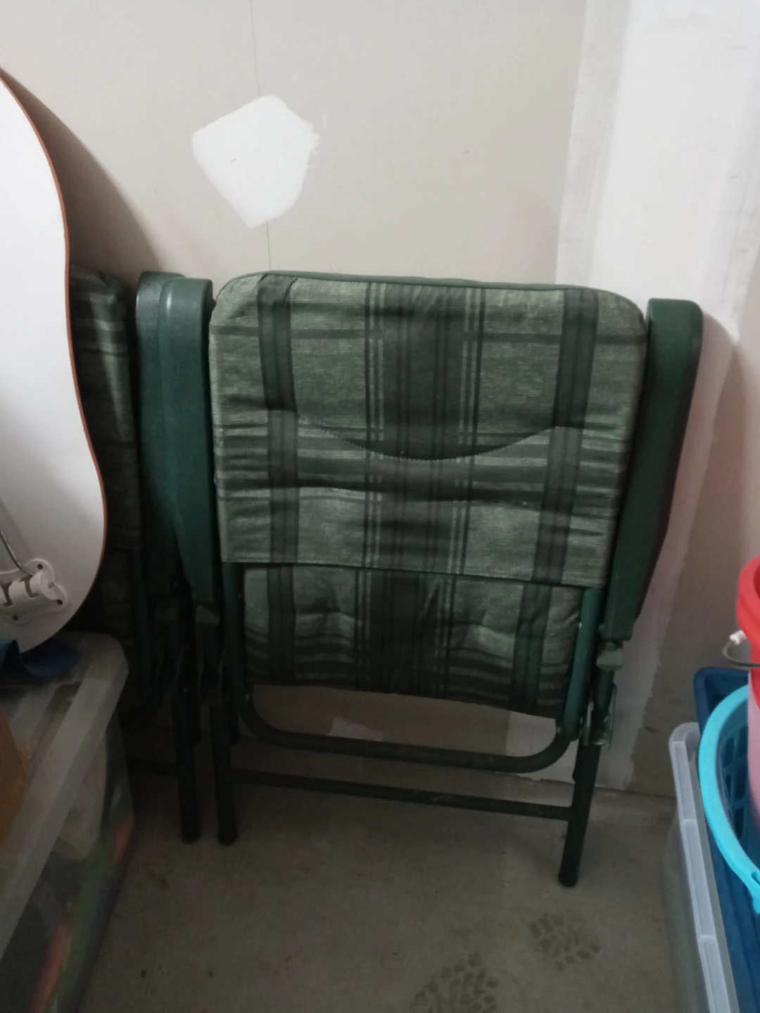 Folding Camp Chairs (2) Green Plaid - photo 2