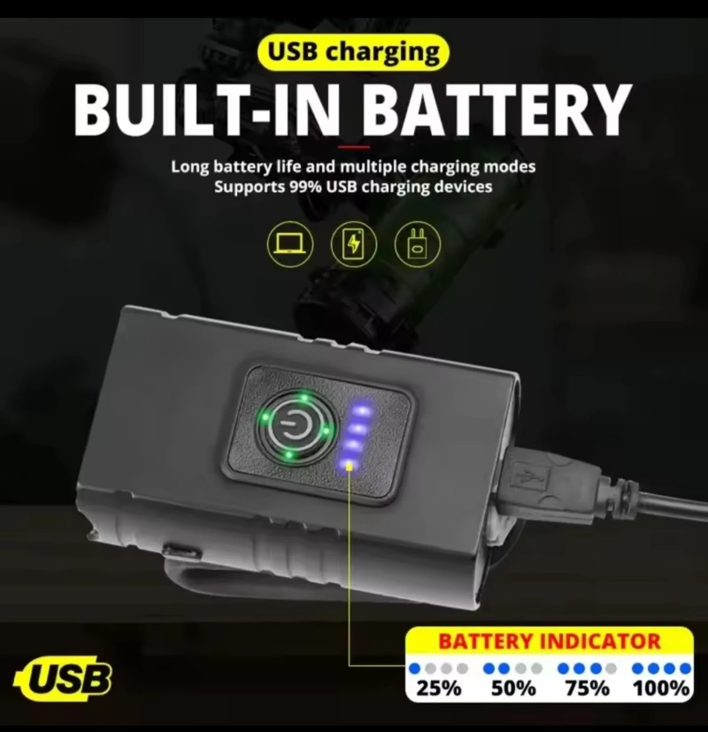Bike Light with 6 Lighting Modes - photo 5