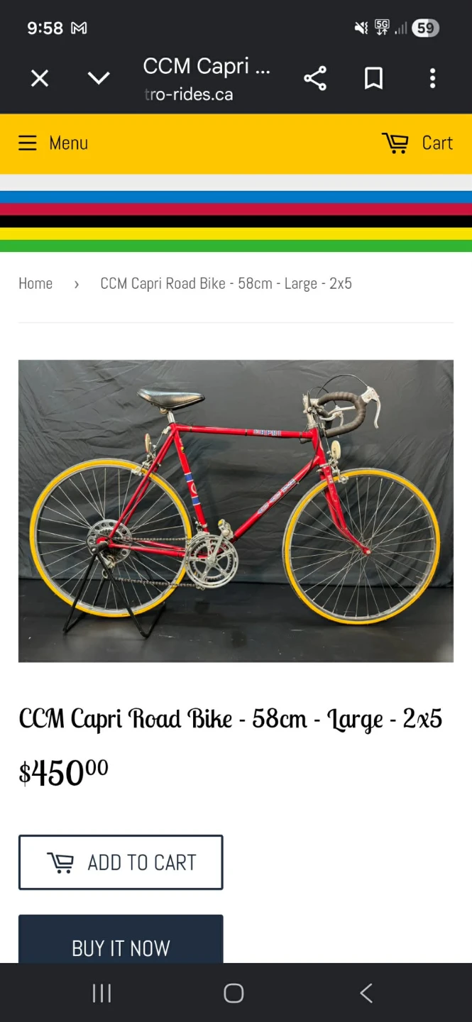 CCM Capri Road Bike - 58cm