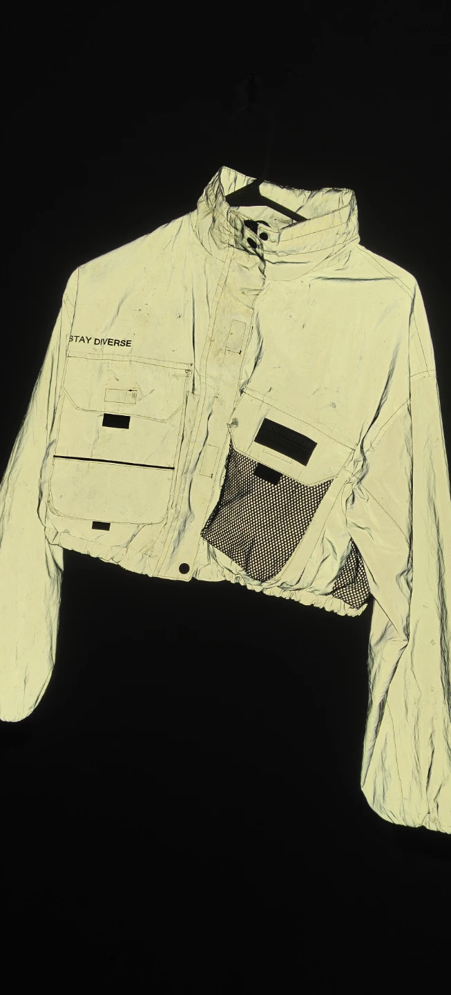 reflective Cropped Jacket - photo 2