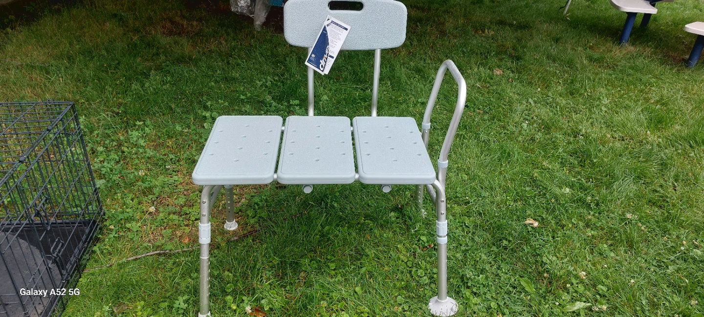 Drive Medical Bath Transfer Bench with Back - photo 3