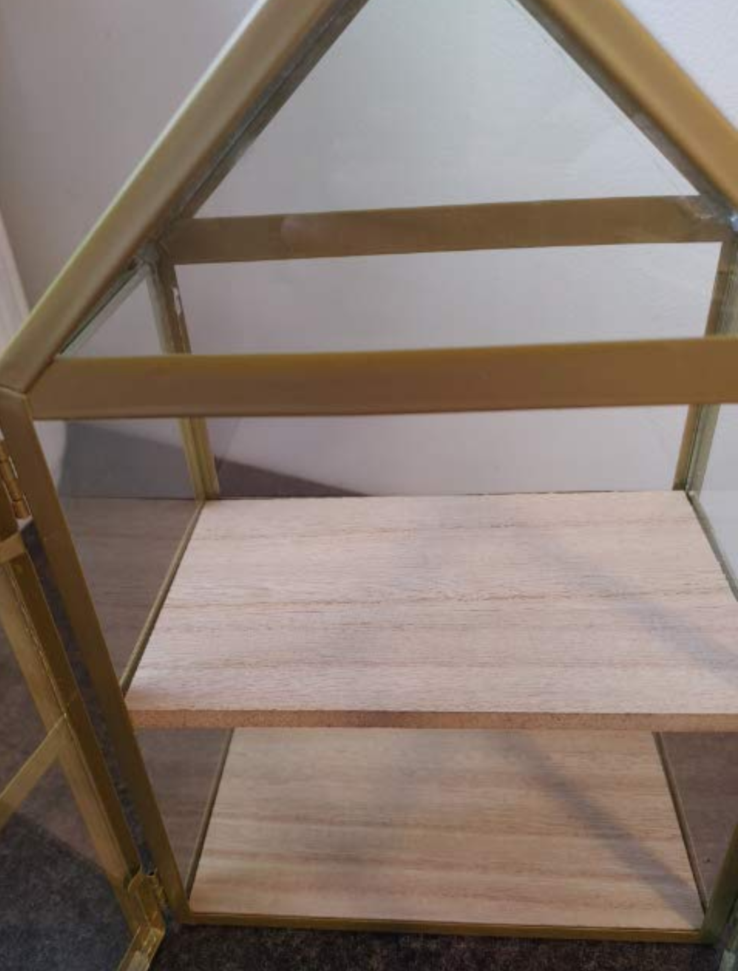 Gold Metal and Glass Display Cabinet - photo 4