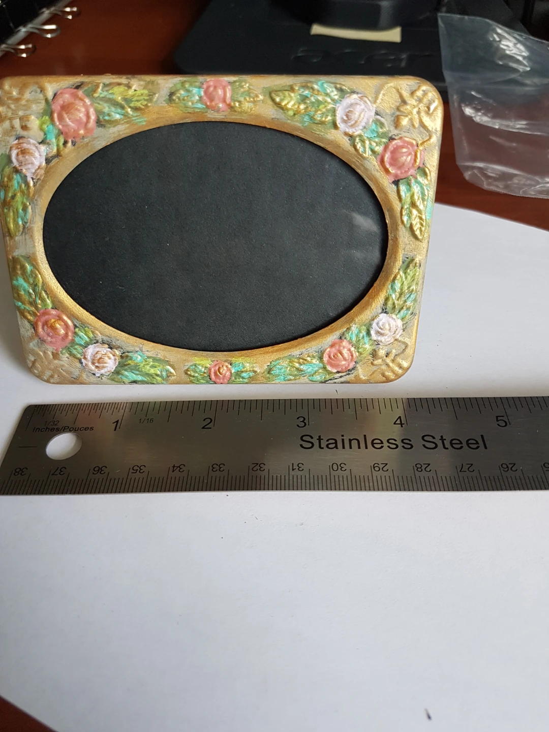 Decorative Picture Frame with Floral Accents - photo 3