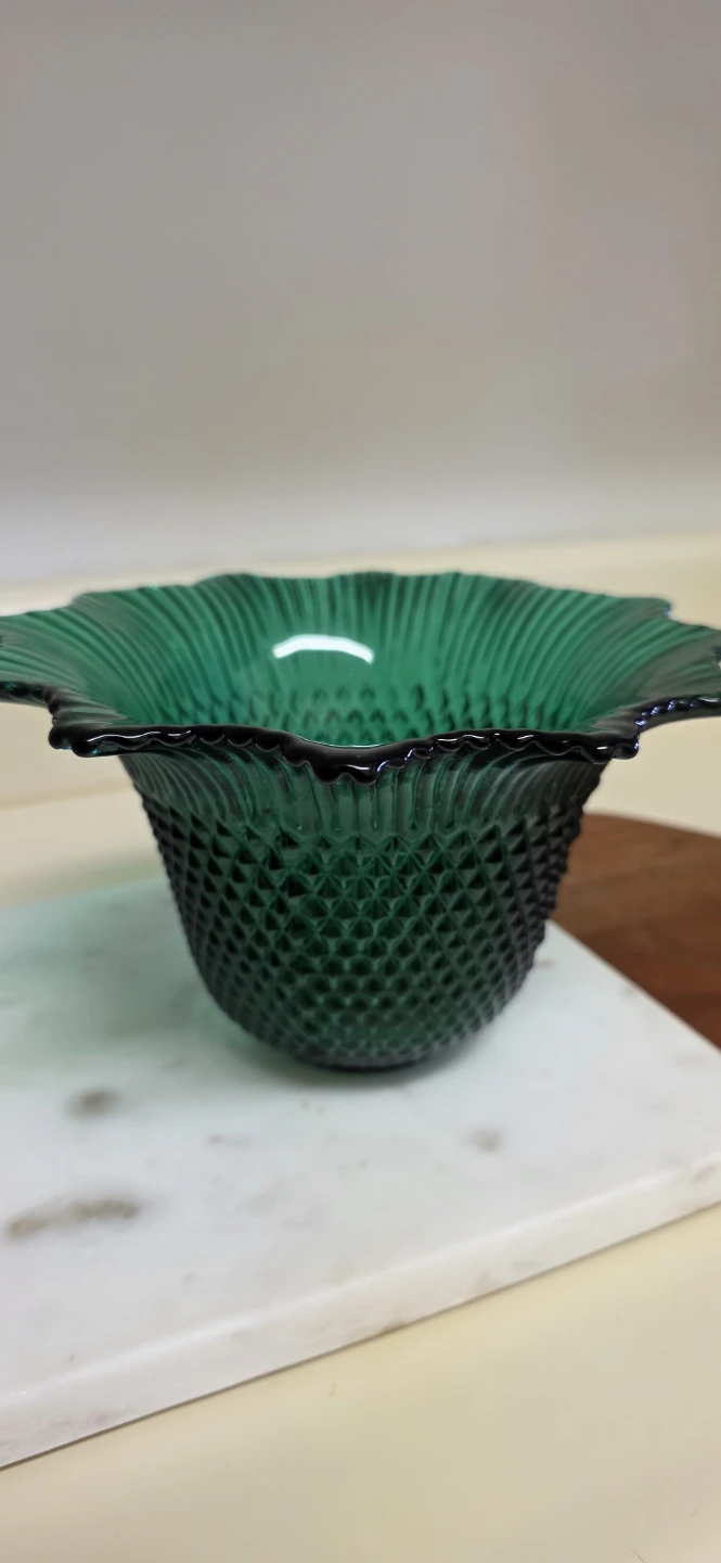 Green Glass Decorative Bowl - photo 2