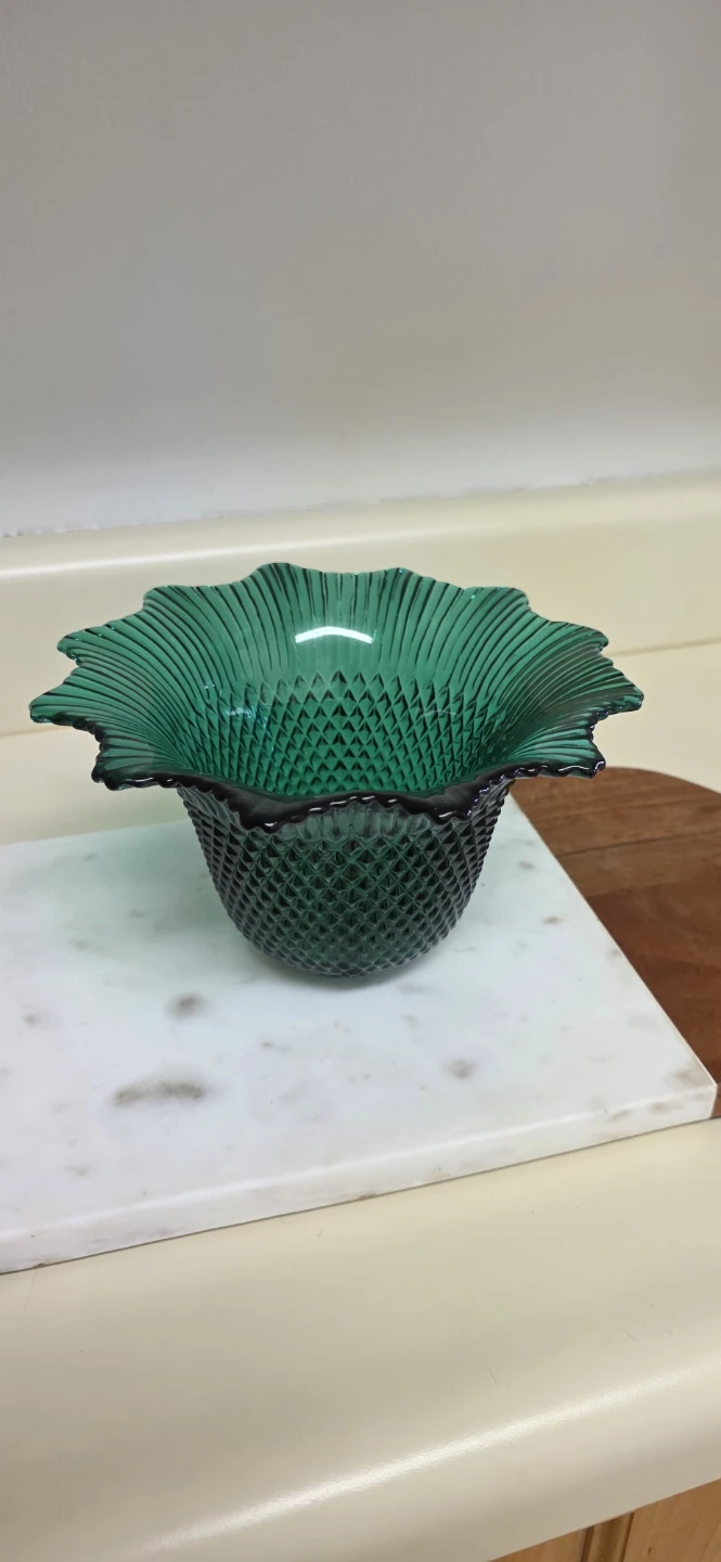 Green Glass Decorative Bowl - photo 3
