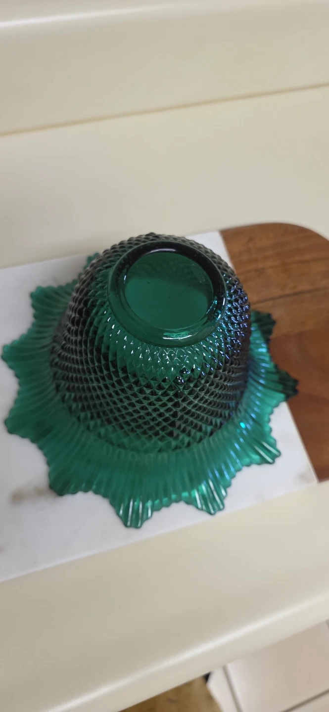 Green Glass Decorative Bowl - photo 4